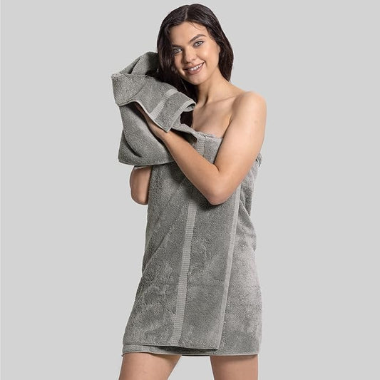 Chakir Turkish Linens 100% Cotton Premium Turkish Towels for Bathroom | 16'' x 30'' (4-Piece Hand Towel, Gray)
