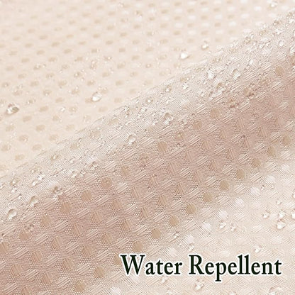 Gibelle No Hook Waffle Weave Shower Curtain with Snap-in Fabric Liner Set for Bathroom, Hotel Style with Mesh Top Window, Waterproof & Washable, Blush Pink, 72x74
