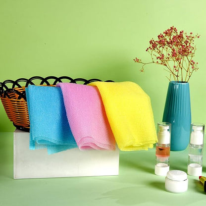ARCH&M 12-Pack Premium Nylon Exfoliating Towel - 35-Inch Quick-Dry, Hygienic Japanese Washcloth for Body & Back - Durable, Machine Washable, Long-Lasting