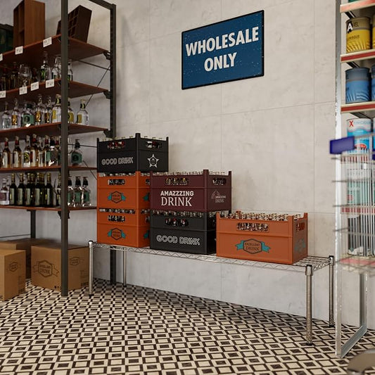 14" Deep x 60" Wide x 14" Height Wire Shelving Kit | 1-Tier | NSF Commercial Storage Rack Unit