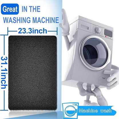Shower Mats Non Slip for Elderly, 24x32’’Lager Loofah Loofah Bath Mats for Shower, Non-Slip Bath Mat for Elderly-Black