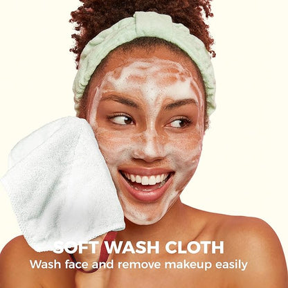 ZOMCHI Wash Cloths for Face and Body, Dual Sided Exfoliating Washcloth, Shower Wash Cloth for Men and Women, 2 Count (Rough and Gentle)