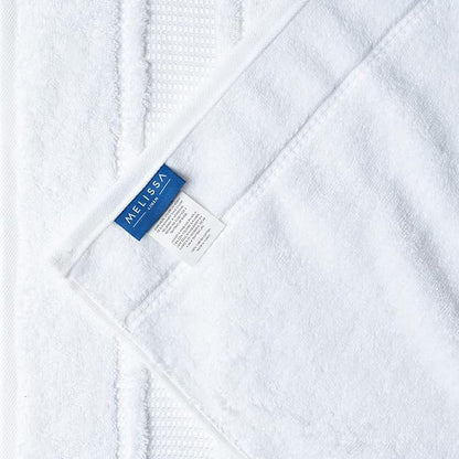 Melissa Linen, Fingertip Towels 4 Pack, 100% Turkish Cotton, Small Hand Towels for Body and Face, 12 x 18 in, Soft and Absorbent, Quick Dry, (White Fingertip Hand Towels)