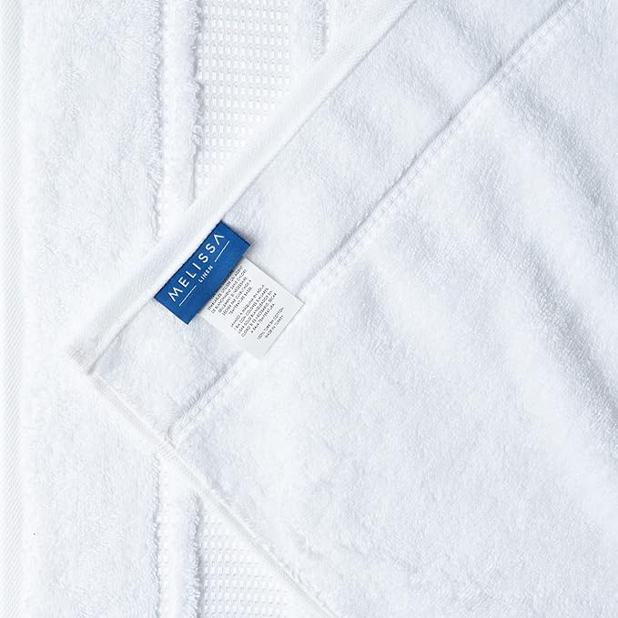 Melissa Linen, Bath Sheet, 100% Turkish Cotton Towel for Bathroom, Absorbent, Quick Dry, Durable and Soft Shower Towel, 35 in x 60 in Large, Spa and Hotel Quality, Bright White