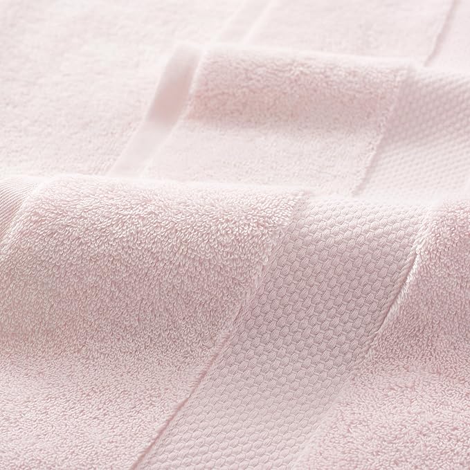 Aston & Arden Egyptian Wash Cloths - Pack of 6 - Oversized Ultra Soft Thick & Absorbent, 100% Ringspun Egyptian Cotton Bathroom Towel for Spa, Hotel, 600 GSM, 13 x 13 in, Pink