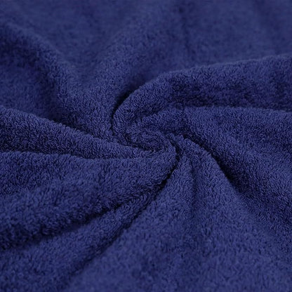 Amazon Basics 6 Piece Oversized Fade resistant Towel set, 100% Cotton towels for bathroom, soft and absorbent, 2 Bath Towels, 2 Hand Towels and 2 Washcloths bathroom towel set, Navy Blue