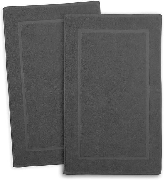 Hearth & Harbor Bath Towels - 100% Ring Spun Cotton Luxury Towels - Ultra Soft & Highly Absorbent, Bathroom Towels, Floor Mat - Dark Gray