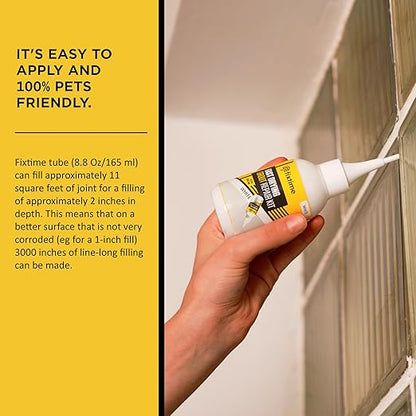 Grout Repair Kit - White Grout Filler Tube - Grout Crack Repair, Premixed Grout Filler Repair, Fast Drying Grout Sealer for Floor Tile - Spatula Included (White, 8oz)