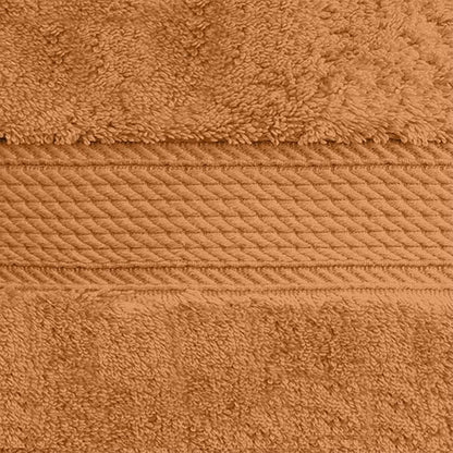 Superior Egyptian Cotton Pile Face Towel/Washcloth Set of 6, Ultra Soft Luxury Towels, Thick Plush Essentials, Absorbent Heavyweight, Guest Bath, Hotel, Spa, Home Bathroom, Shower Basics, Rust