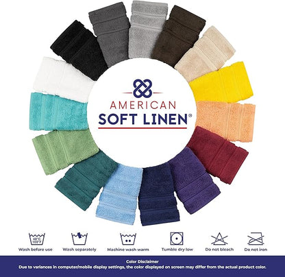 American Soft Linen Bath Rug, 20 in 34 in 100% Cotton Bath Mats Rugs for Bathroom, Slip Reducer Washable Shaggy Form Area Rugs, Sky Blue Bath Rug