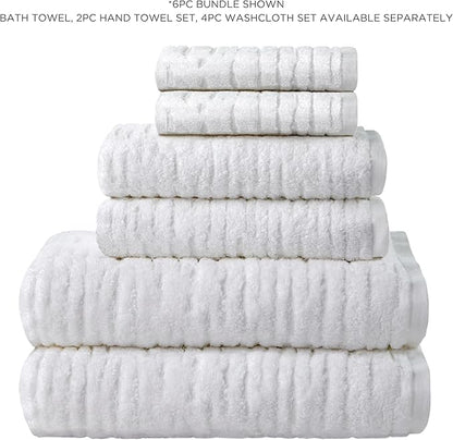 SKL Home CloudSoft Cotton Luxury Bath Towel, White