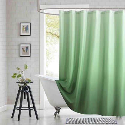 Fabric Shower Curtain, Sage Green Ombre Shower Curtains for Bathroom, Modern Decoraitve Bathroom Curtains, 72" W x 72" H