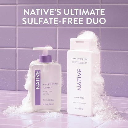 Native Sulfate Free Body Wash Contains Naturally Derived Ingredients | for Women & Men| Lilac & White Tea, 36 oz