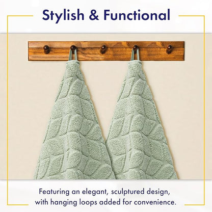 Ultra Soft & Stylish 700 GSM Luxury Bath Sheets | Pack of 2 | Extra Large 35x70 Inches | 100% Zero-Twist, Long-Staple Cotton | Remarkably Absorbent (Eucalyptus Green)