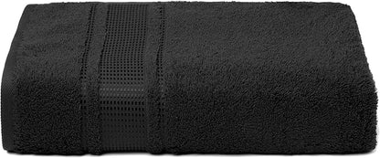 Melissa Linen, 2 Piece Hand Towel Set, 100% Turkish Cotton Face Hand Towels for Bathroom, 20 in x 35 in, Absorbent, Quick Dry, Durable and Soft, Spa and Hotel Quality, Jet Black