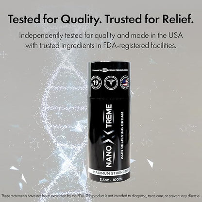 Pain Relief Cream – Fast-Acting Topical for Muscle, Joint & Nerve Discomfort – Deep-Absorbing, Long-Lasting Formula with Natural Ingredients – Cooling Sensation – 3.3oz Pump – Made in USA