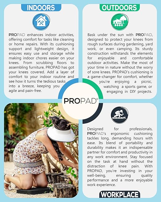 Thick Kneeling Pad, Garden Kneeler for Gardening, Bath Kneeler for Baby Bath, Kneeling Mat for Exercise & Yoga, Knee Pad for Work, Floor Foam Pad, Extra Extra Large (XXL) 24 x 14 x 1.5 Inches, Black