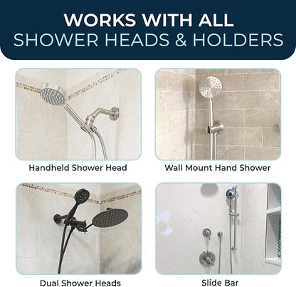 HammerHead Showers Solid Metal Shower Hose Attachment for Showerhead, Extra-Long 72-Inch Universal Replacement Hose for Hand held Shower, Matte Black