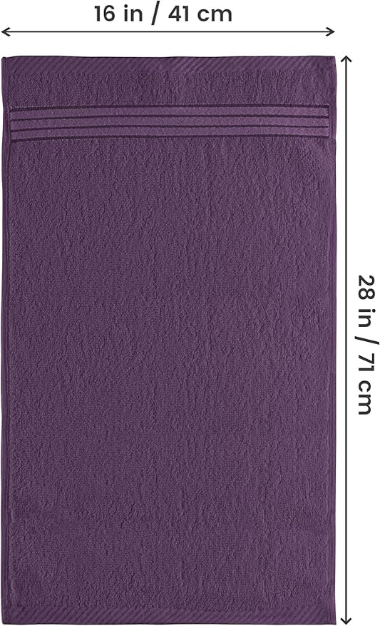 Utopia Towels 6 Piece Premium Hand Towels Set, 16 by 28 inches, 100% Ring Spun Cotton, Lightweight and Highly Absorbent Towels for Bathroom, Travel, Camp, Hotel, and Spa, Plum