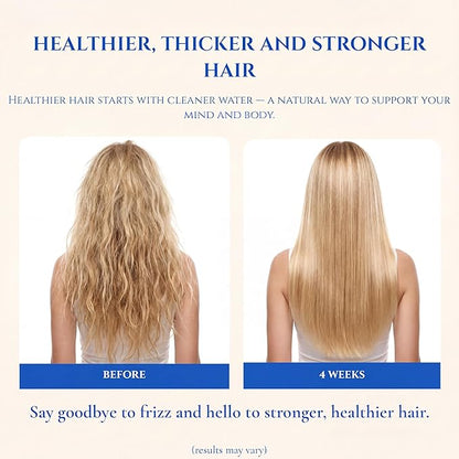 Filtered Showerhead – High Pressure, Reduces Chlorine, Heavy Metals & Microplastics – Hard Water Softener for Healthy Hair & Skin, Includes 25-Stage Filter, Easy Installation