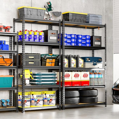 LEVELEVE 5-Tier Heavy Duty Storage Shelving Unit, 2000 lbs Capacity, Adjustable Metal Utility Shelf, 35" L x 16" W x 73" H for Garage, Kitchen, Pantry, Basement, Bathroom, Laundry,4 Pack