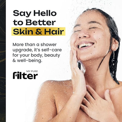 Shower With Internal Filter – Kit with 4 High-Pressure Water Softeners for Hard Water – Includes Replaceable Filters and Easy-Install Kits – Silver – My Purefilter