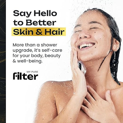 Shower with Internal Filter – Kit with 2 High-Pressure Water Softeners for Hard Water – Includes Replaceable Filters and Easy-Install Kits – Silver – My Purefilter