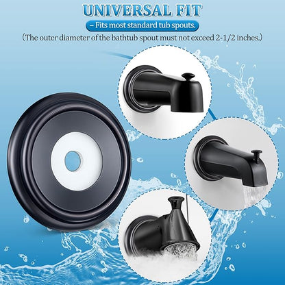 Enhon Metal Tub Spout Cover Ring, Bathroom Faucet Remodeling Wall Plate with Foam Gasket, 1-1/2 Inch ID and 3-5/8 Inch OD (Oil Rubbed Bronze)