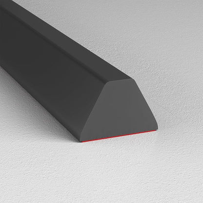 98 Inch Collapsible Shower Water Dam, Shower Threshold Water Dam Shower Barrier, Dry and Wet Separation Door Dam Water Stopper Kitchen Shower Threshold Silicon Water Blocker(Mini Trapezoid)