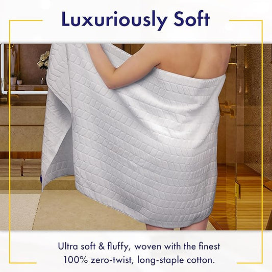Ultra Soft & Stylish 700 GSM Luxury Washcloth Set (6 Piece - 13 x 13 in.) - 100% Zero-Twist, Long-Staple Cotton - Remarkably Absorbent Washcloths (Pewter Grey)