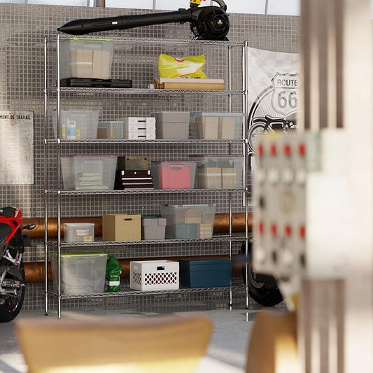 14" Deep x 72" Wide x 96" Height Wire Shelving Kit | 6-Tier | NSF Commercial Storage Rack Unit