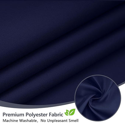Navy Blue Fabric Shower Curtain Liner with 3 Magnets, 72 x 72 inch Waterproof Cloth Shower Liner Washable, Neutral Dark Shower Curtain for Bathroom