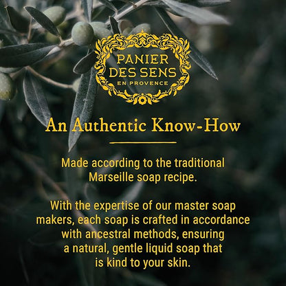 Panier des Sens - Moisturizing Hand Soap - Orange Blossom Gourmand Fragrance - French Traditional Savon de Marseille Soap - Refillable Kitchen & Bathroom Soap - 16.9 Fl.oz Liquid Hand Wash 96% Natural