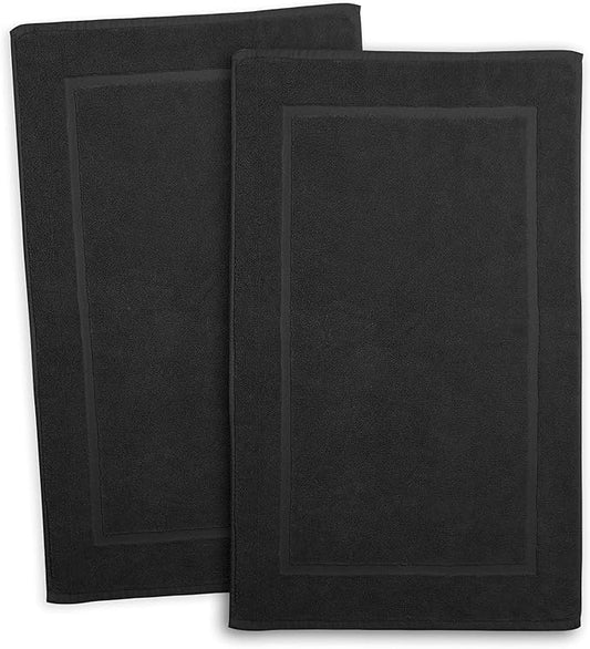 Hearth & Harbor Bath Towels - 100% Ring Spun Cotton Luxury Towels - Ultra Soft & Highly Absorbent, Bathroom Towels. Floor Mat, Black