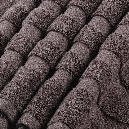 SOFE H&L | Olea Luxury Turkish Cotton Bath Towel Set of 1 : 1 Jumbo Bath Towel - Dark Gray | Premium, Soft, Durable, Absorbent | XL Bath Towels Oversized