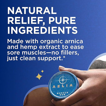 Sore Joint & Muscle Rub | Fast Acting Intensive Muscle Balm with Hemp Menthol Arnica & Camphor for Back Shoulder Neck Knees and Feet Targeted Relief | Long Lasting & Non-Greasy (Single, 1, Ounce)
