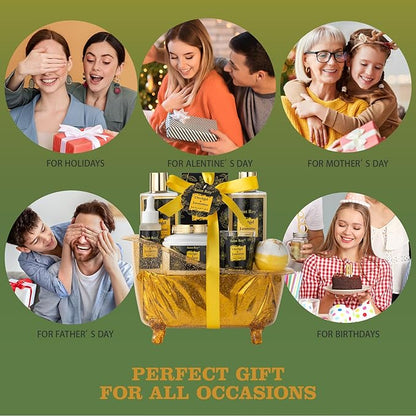 Luxury Home Spa Bath Gift Basket, Spa gift basket Christmas Gifts for Women men, Spa Kit Self-care Gifts, Spa Collection Gift, Orchid Jasmine Bath and Body Gift Pampering Spa Gifts Mother's Day Gift