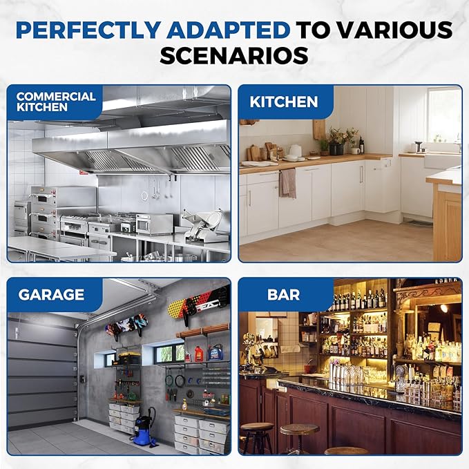 Profeeshaw Stainless Steel Shelf Wall Mounted Commercial Stainless Steel Shelves 8.6 * 30 Inch 58lb Heavy Duty Commercial Kitchen Shelf for Restaurant, Bar, Utility Room, Kitchen and Garage