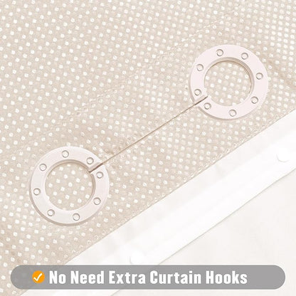 MitoVilla Pink Long Shower Curtain Liner Set 72 x 80, No Hooks Needed 80 inch Long Heavyweight Waffle Fabric Shower Curtain Set with Snap-in Liner for Hotel Grade Spa-Like Bathroom Decor, Blush Pink