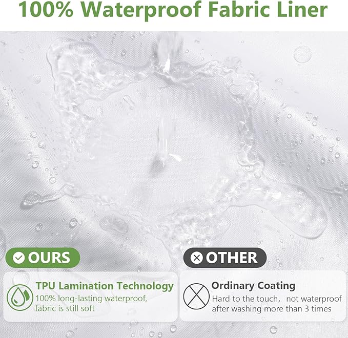 No Hook Waffle Weave Shower Curtain with Snap-in Fabric Liner,256GSM Heavy Duty Fabric Shower Curtain Set,Green Waterproof Washable Luxury Shower Curtain for Bathroom Stall (72x75 Inch)