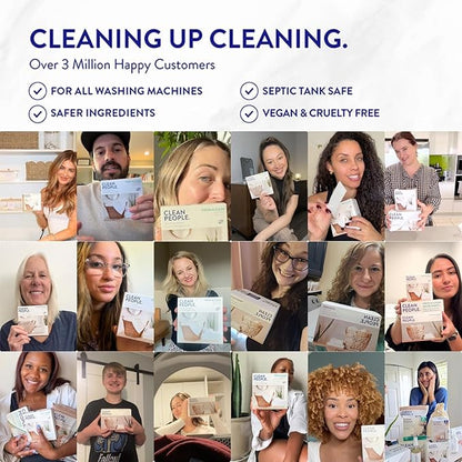 The Clean People Dishwasher Pods - Cuts Grease & Rinses Sparkling Clean - Residue-Free - Phosphate Free Dishwashing Pods (60 Count, Fragrance Free)