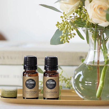 Edens Garden Patchoul- Light Essential Oil- 100% Pure Premium Grade, Undiluted, Natural, Therapeutic, Aromatherapy, The Best for Diffuser, Skin, Face, Hair 30 ml (1 fl oz)