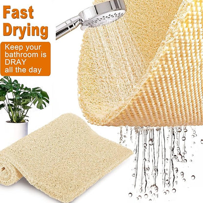 Shower Mats Non Slip for Elderly, 24x32’’Lager Loofah Bath Mats for Shower, Non-Slip Bath Mat for Elderly-Beige