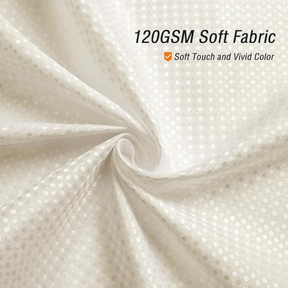 Gibelle Small Stall Shower Curtain 36 x 72, Narrow Half Waffle Weave Textured Fabric Shower Curtain for Bathroom, Water Repellent, Machine Washable, Ivory