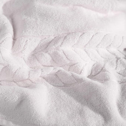 BAGNO MILANO Organic Turkish Cotton Bath Towels, Luxury Jacquard Collection, Certified Organic Highly Absorbent, Soft-Plush Towel Set (Cream, 2 Pcs Bath Towel Set)