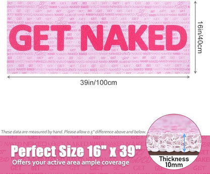 Bathtub Mat Shower Mat Non-Slip - 16x 39 Inch Soft Comfort Bath Mat with Drainage Holes, PVC Loofah Massage Bathmat for Shower, Tub, Bathroom, Wet Areas, Quick Drying