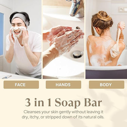 Wavertree & London Natural Goat Milk Soap Bars (2 Bars) – 7oz Individually Wrapped, French Triple Milled Moisturizing Bath Bar Soap Enriched with Shea Butter, Chemical-Free Sensitive Skin Bar Soap