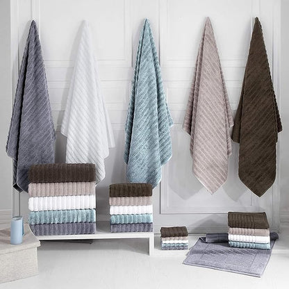 Classic Turkish Towels CTT Luxurious 100% Turkish Cotton Washcloths 6 Pack, Highly Absorbent & Quick Dry, Face Towels Wash Cloths for Hotel, Spa & Gym | 13"x13" (Grey)