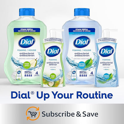 Dial Antibacterial Defense Foaming Hand Soap + Aloe, Soothing White Tea, 30 Fl Oz Hand Soap Refill (Pack of 4), Dermatologist-Tested, Gentle on Skin