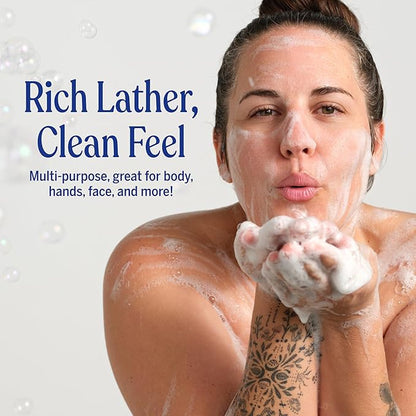 Dr. Bronner's Pure-Castile Liquid Magic Soap Bottle & Refill Carton - Made with Regenerative Organic Certified Oils- 18-in-1 Uses for Face, Body Wash, Hand Soap Refill- Peppermint, 32oz